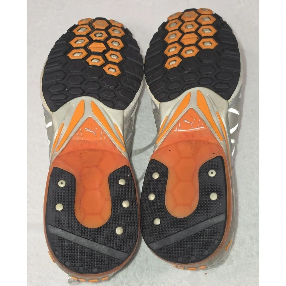 Puma Chrome Silver/Grey with Orange Accents Sneakers Size 13 US